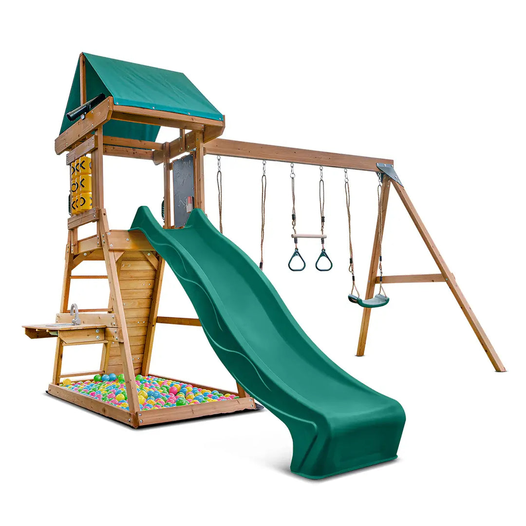 Birmingham Play Centre with Slide (Green, Blue or Yellow Slide) - Lifespan Kids