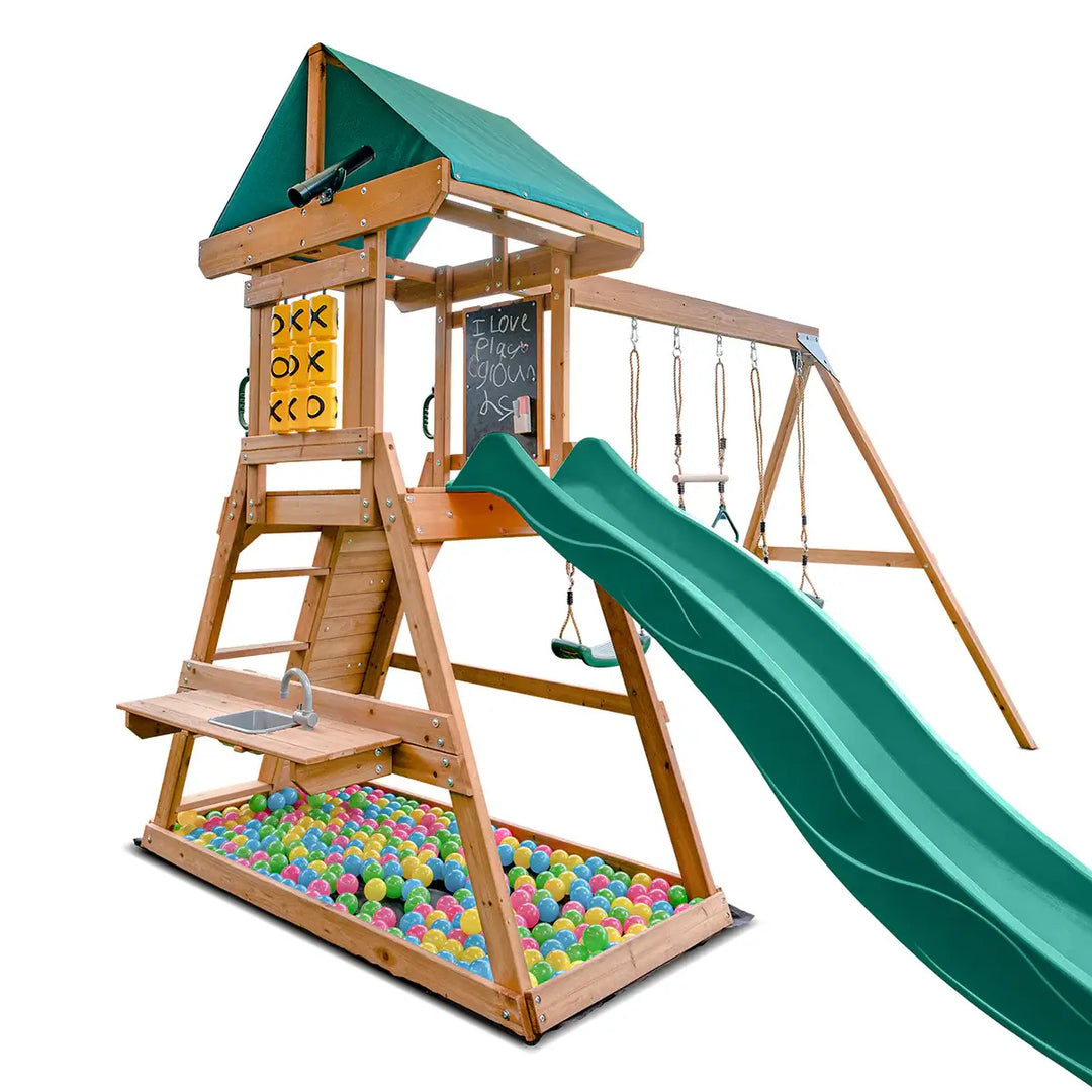 Birmingham Play Centre with Slide (Green, Blue or Yellow Slide) - Lifespan Kids