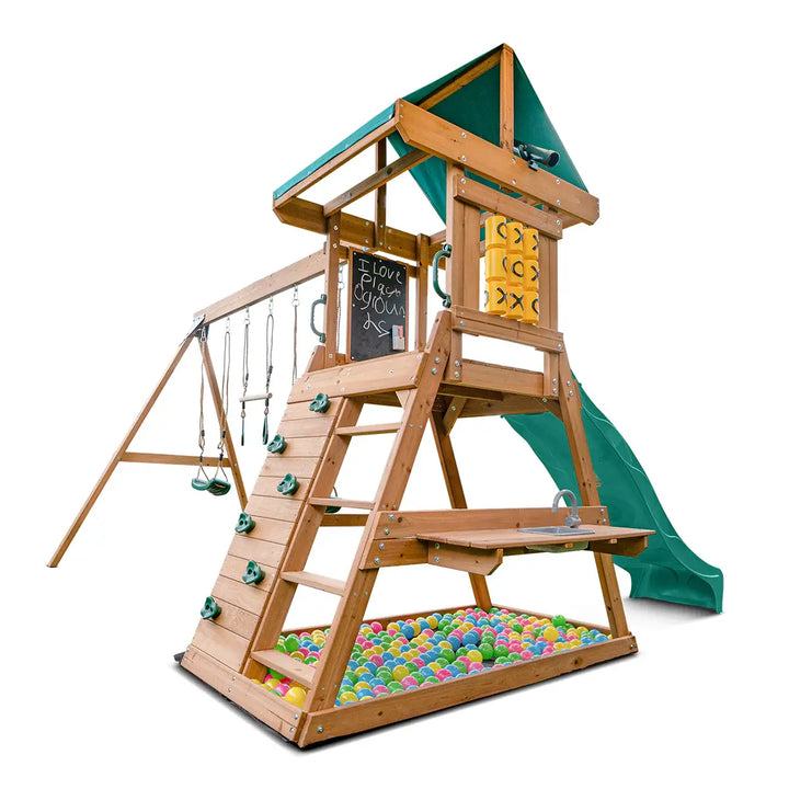 Birmingham Play Centre with Slide (Green, Blue or Yellow Slide) - Lifespan Kids