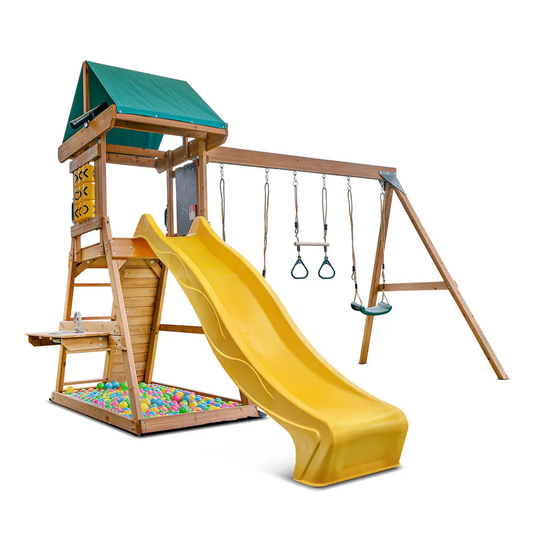 Birmingham Play Centre with Slide (Green, Blue or Yellow Slide) - Lifespan Kids