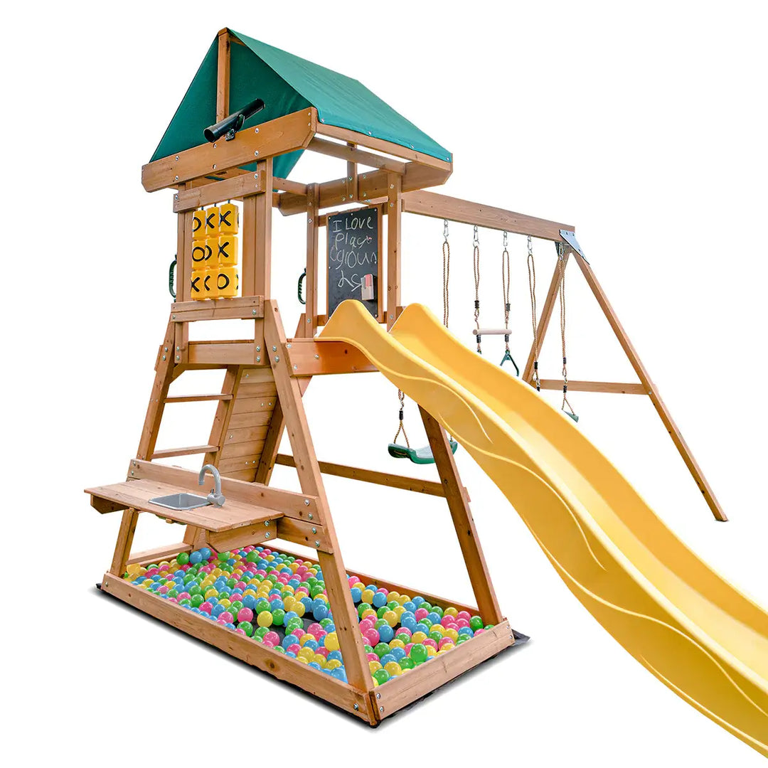 Birmingham Play Centre with Slide (Green, Blue or Yellow Slide) - Lifespan Kids