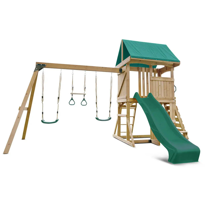 Lifespan Kids Carindale Play Centre Set with 2.2m Slide (Available in Green, Blue or Yellow Slide)