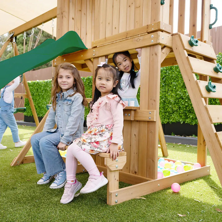 Carindale Play Centre with  Slide (Green, Blue or Yellow Slide) - Lifespan Kids