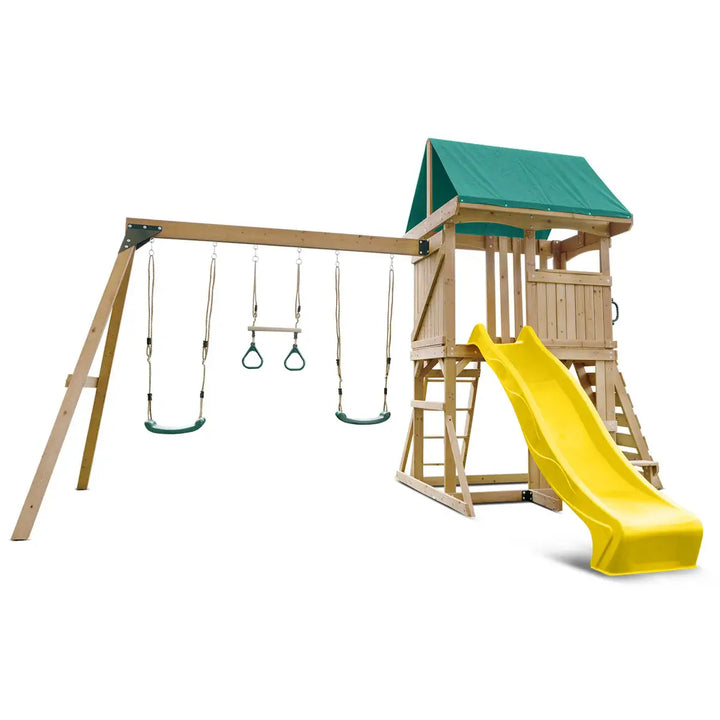 Carindale Play Centre with  Slide (Green, Blue or Yellow Slide) - Lifespan Kids