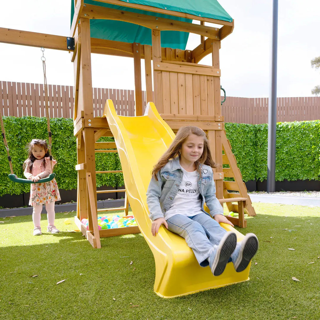 Carindale Play Centre with  Slide (Green, Blue or Yellow Slide) - Lifespan Kids