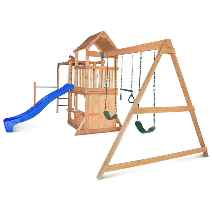 Coburg Lake Play Centre with Swings & Slide (Yellow, Blue or Green) - Lifespan Kids