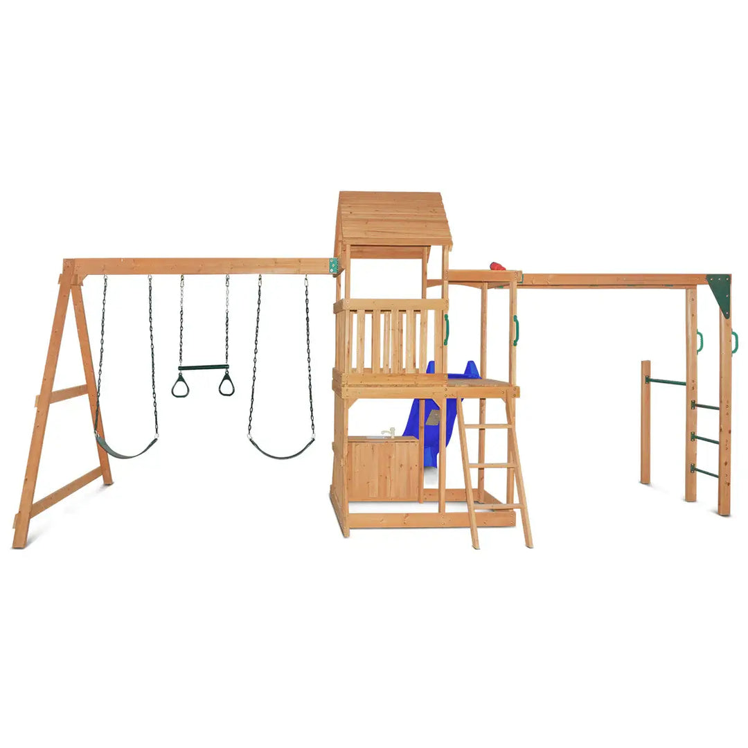 Coburg Lake Play Centre with Swings & Slide (Yellow, Blue or Green) - Lifespan Kids