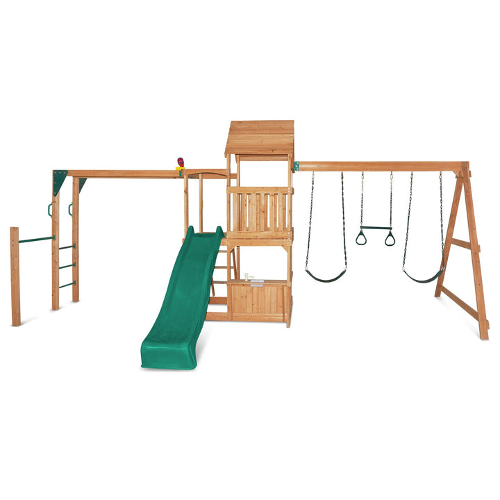 Coburg Lake Play Centre with Swings & Slide (Yellow, Blue or Green) - Lifespan Kids