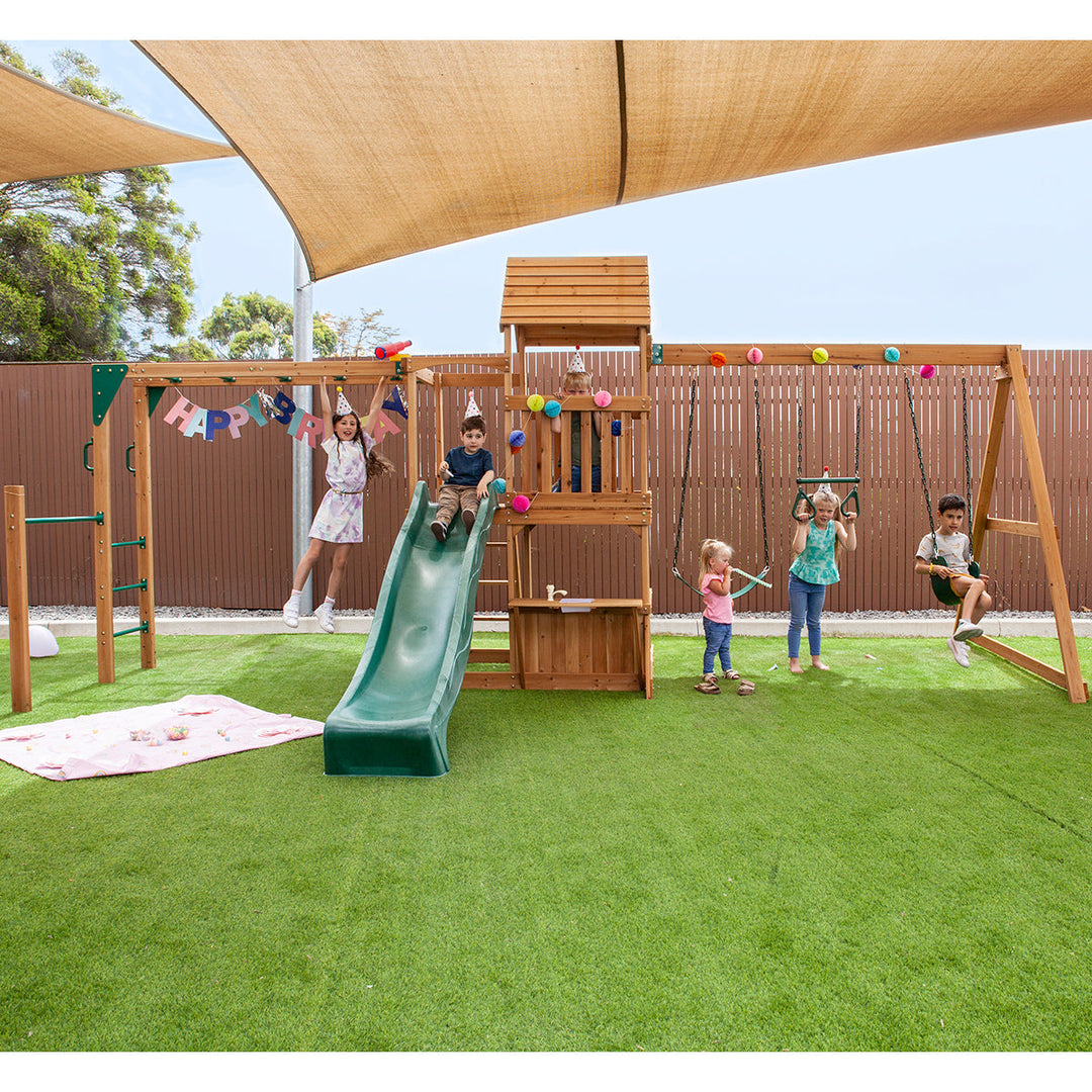 Coburg Lake Play Centre with Swings & Slide (Yellow, Blue or Green) - Lifespan Kids