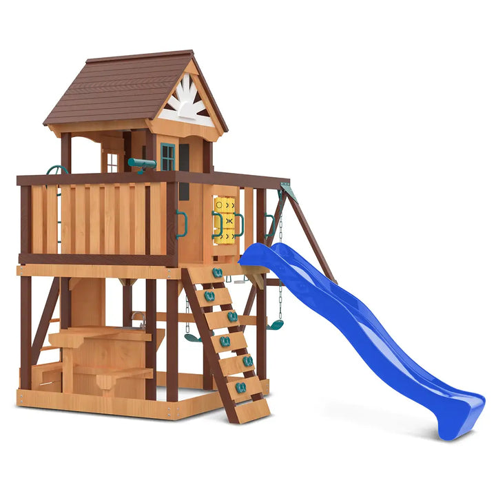 Coventry Play Centre & Swing Set (Green, Blue or Yellow Slide) - Lifespan Kids