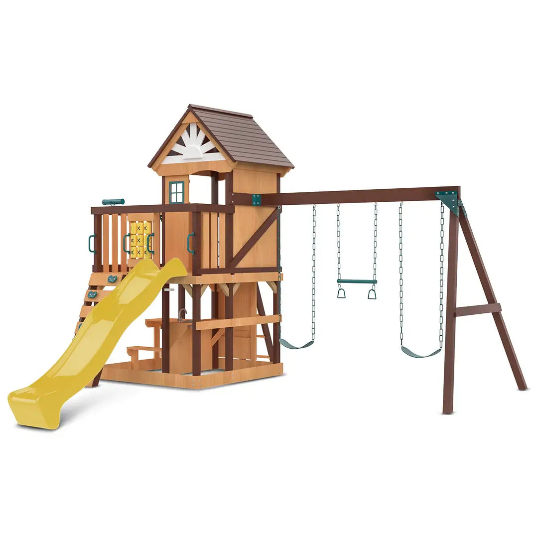 Coventry Play Centre & Swing Set (Green, Blue or Yellow Slide) - Lifespan Kids