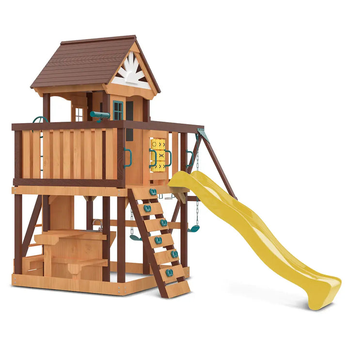 Coventry Play Centre & Swing Set (Green, Blue or Yellow Slide) - Lifespan Kids