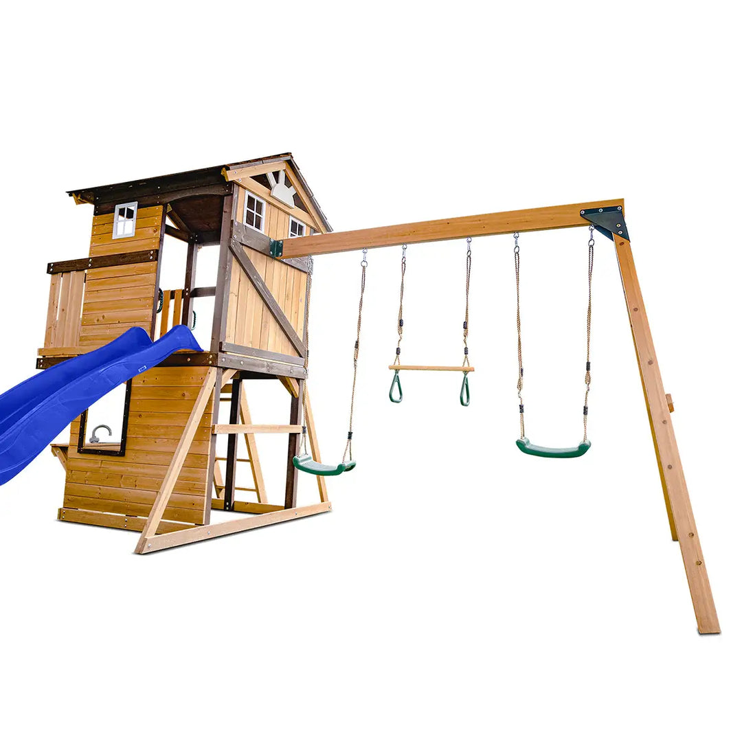 Darlington Play Centre & Swing Set (Green, Blue or Yellow Slide) - Lifespan Kids