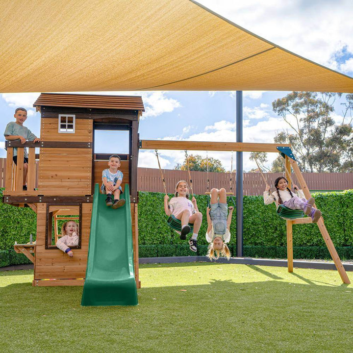 Darlington Play Centre & Swing Set (Green, Blue or Yellow Slide) - Lifespan Kids