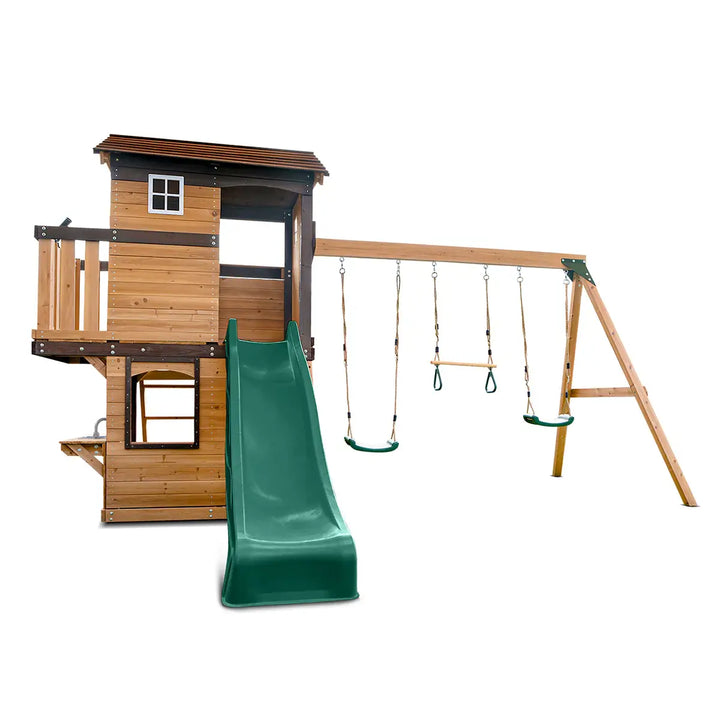 Darlington Play Centre & Swing Set (Green, Blue or Yellow Slide) - Lifespan Kids