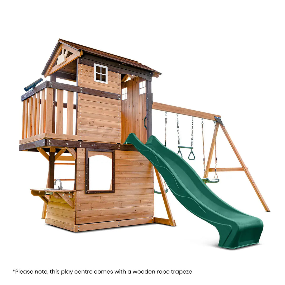 Darlington Play Centre & Swing Set (Green, Blue or Yellow Slide) - Lifespan Kids