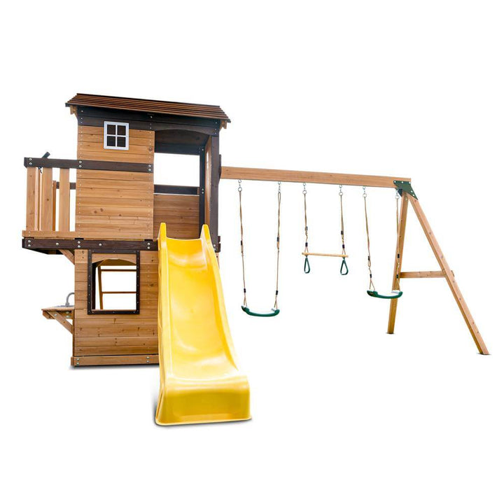 Darlington Play Centre & Swing Set (Green, Blue or Yellow Slide) - Lifespan Kids