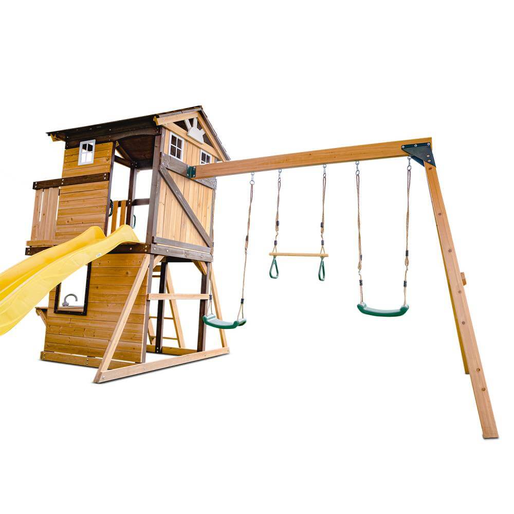 Darlington Play Centre & Swing Set (Green, Blue or Yellow Slide) - Lifespan Kids