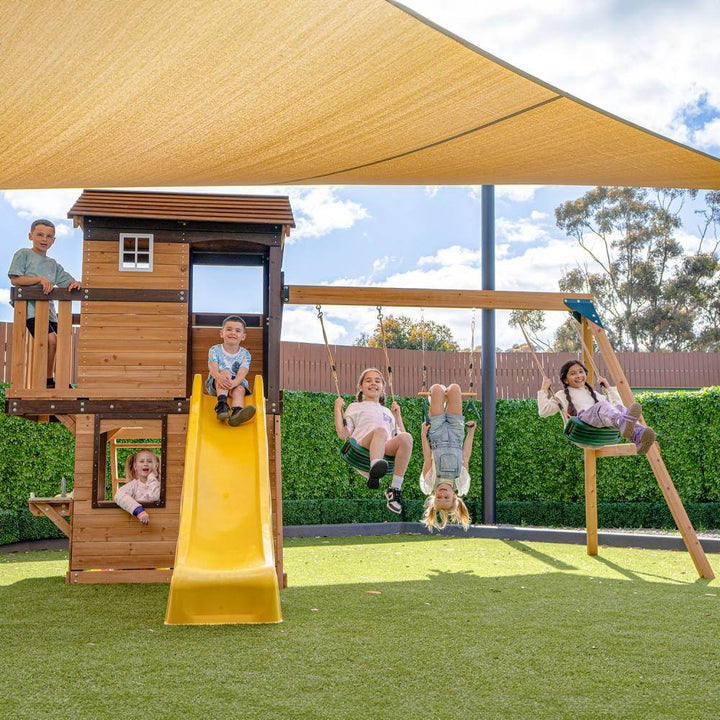 Darlington Play Centre & Swing Set (Green, Blue or Yellow Slide) - Lifespan Kids