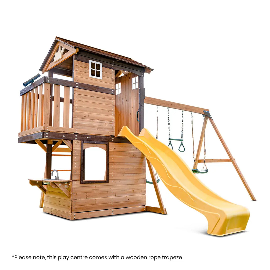 Darlington Play Centre & Swing Set (Green, Blue or Yellow Slide) - Lifespan Kids