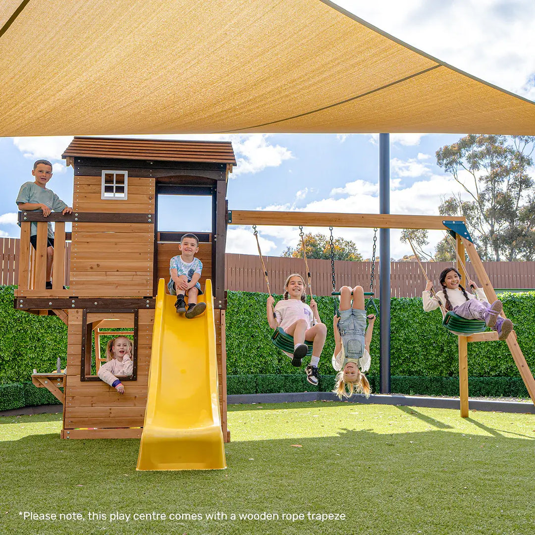 Darlington Play Centre & Swing Set (Green, Blue or Yellow Slide) - Lifespan Kids