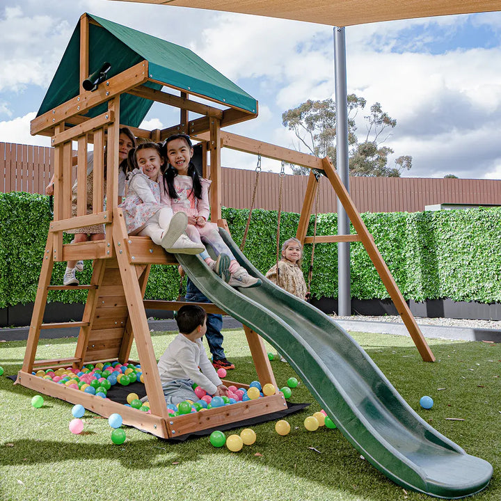 Greenvale Play Centre with 1.8m Green Slide - Lifespan Kids