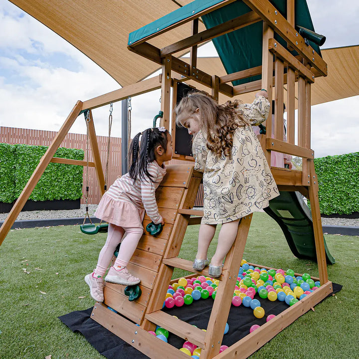 Greenvale Play Centre with 1.8m Green Slide - Lifespan Kids