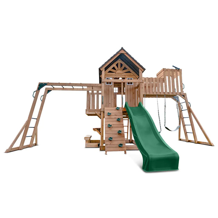 Kensington Play Centre & Swing Set (Green, Blue or Yellow Slide) - Lifespan Kids