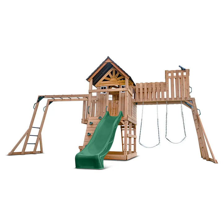 Kensington Play Centre & Swing Set (Green, Blue or Yellow Slide) - Lifespan Kids