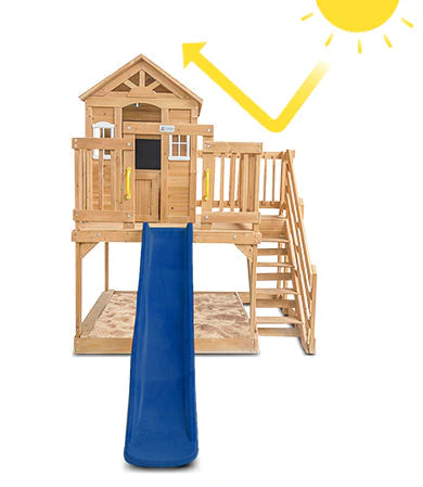 Silverton Cubby House with 1.8m Slide (Blue or Green) - Lifespan Kids