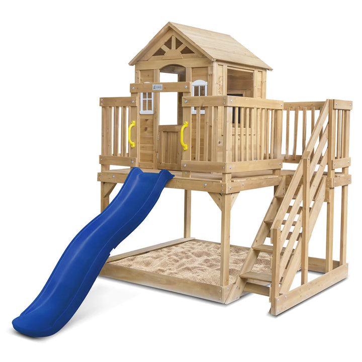 Silverton Cubby House with 1.8m Slide (Blue or Green) - Lifespan Kids