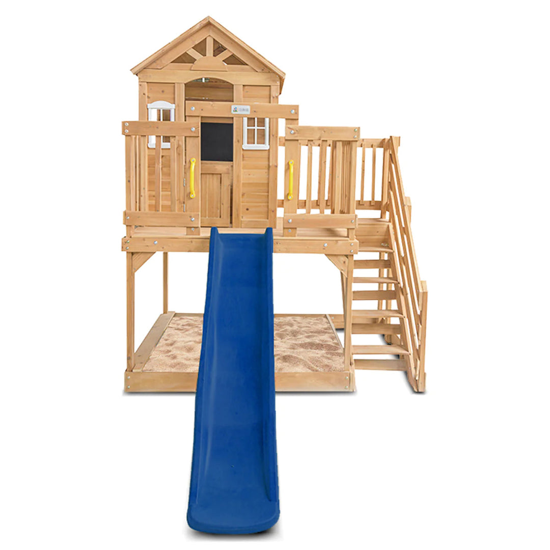 Silverton Cubby House with 1.8m Slide (Blue or Green) - Lifespan Kids