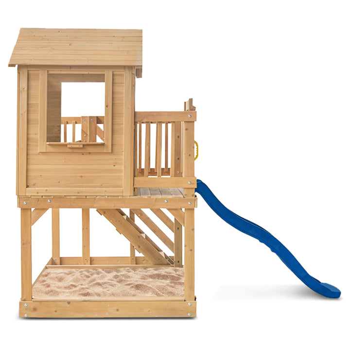 Silverton Cubby House with 1.8m Slide (Blue or Green) - Lifespan Kids