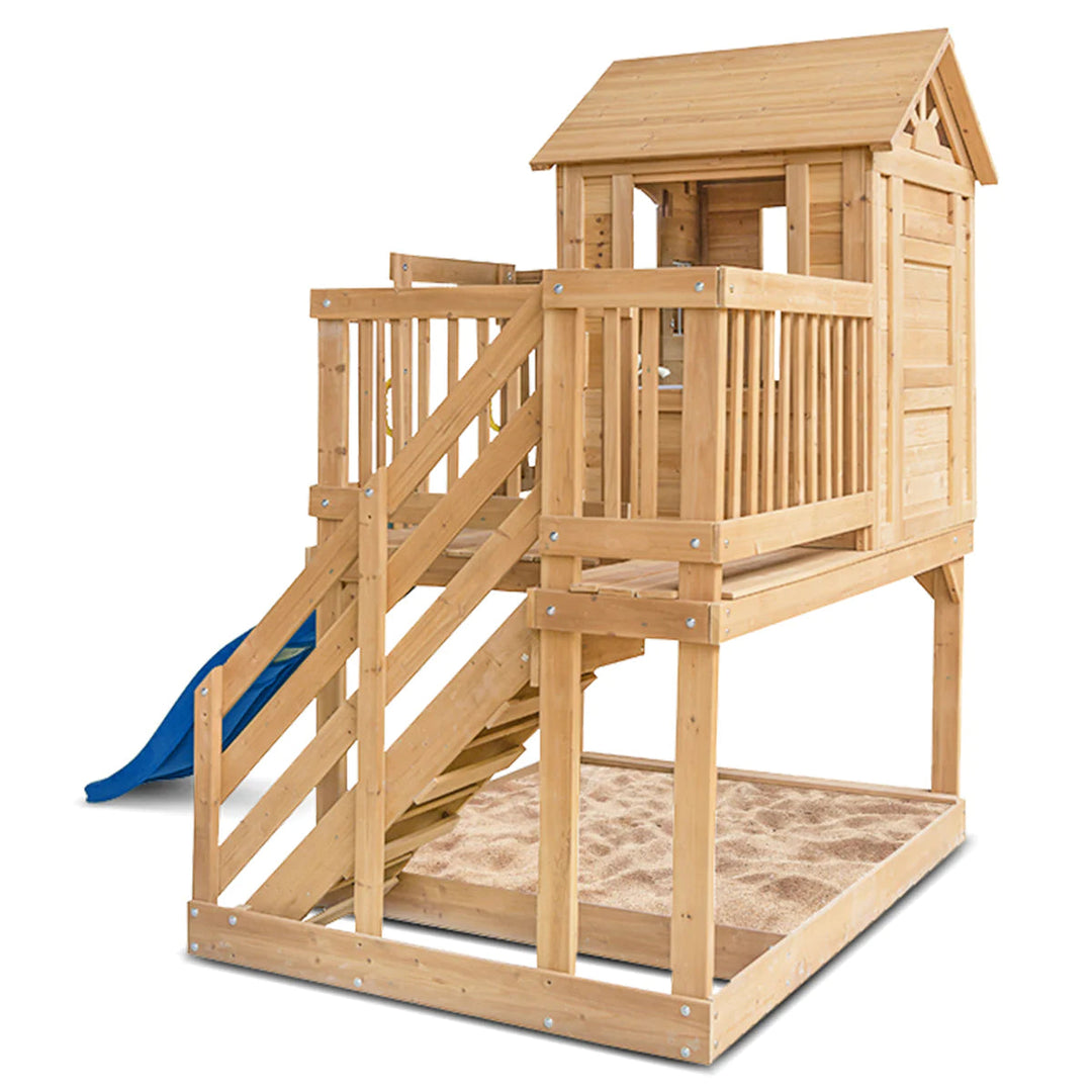 Silverton Cubby House with 1.8m Slide (Blue or Green) - Lifespan Kids