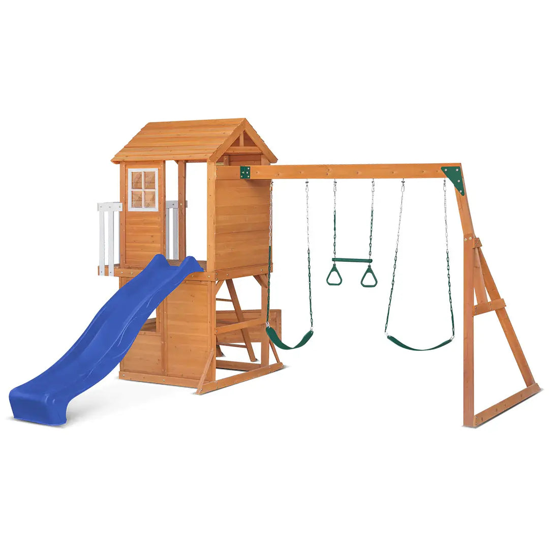 Springlake Play Centre with 2.2m Slide (Green, Blue  or Yellow Slide) - Lifespan Kids