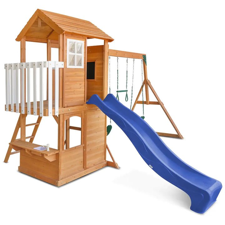 Springlake Play Centre with 2.2m Slide (Green, Blue  or Yellow Slide) - Lifespan Kids