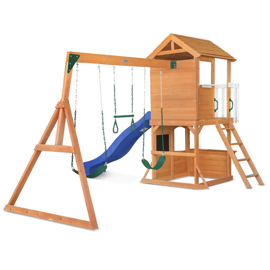 Springlake Play Centre with 2.2m Slide (Green, Blue  or Yellow Slide) - Lifespan Kids