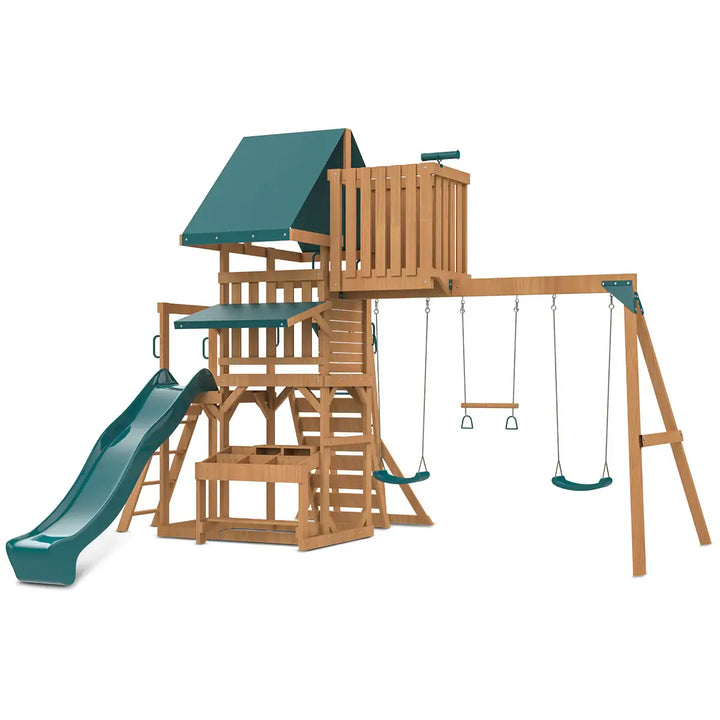 Lifespan Kids Walton Play Centre Set with 2.2m Slide (Available in Green, Blue or Yellow Slide)