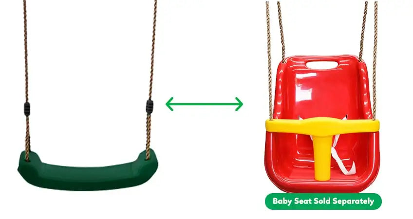 Winston 4-Station Timber Swing Set with Blue / Green Slide - Lifespan Kids