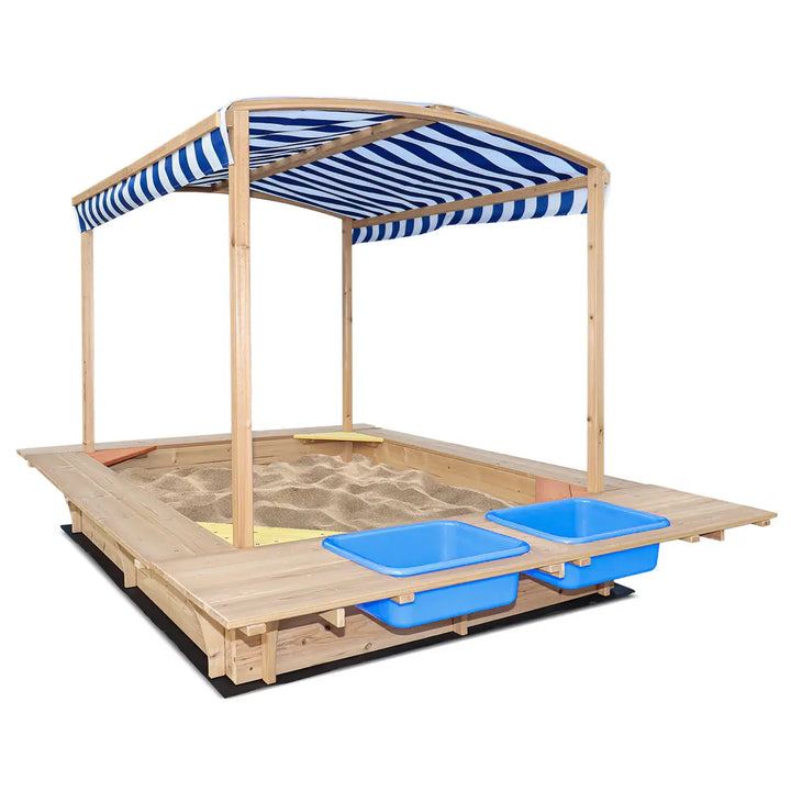 Lifespan Kids Playfort 2 Sandpit with Striped Canopy