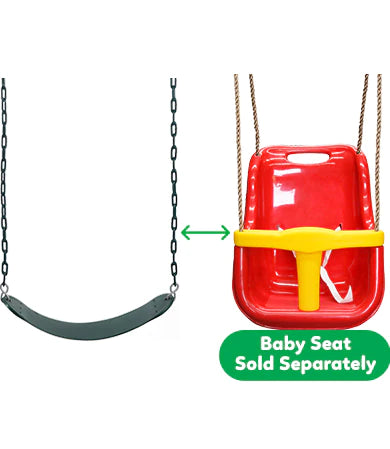 Amber 3 Double Belt Timber Swing Set - Lifespan Kids