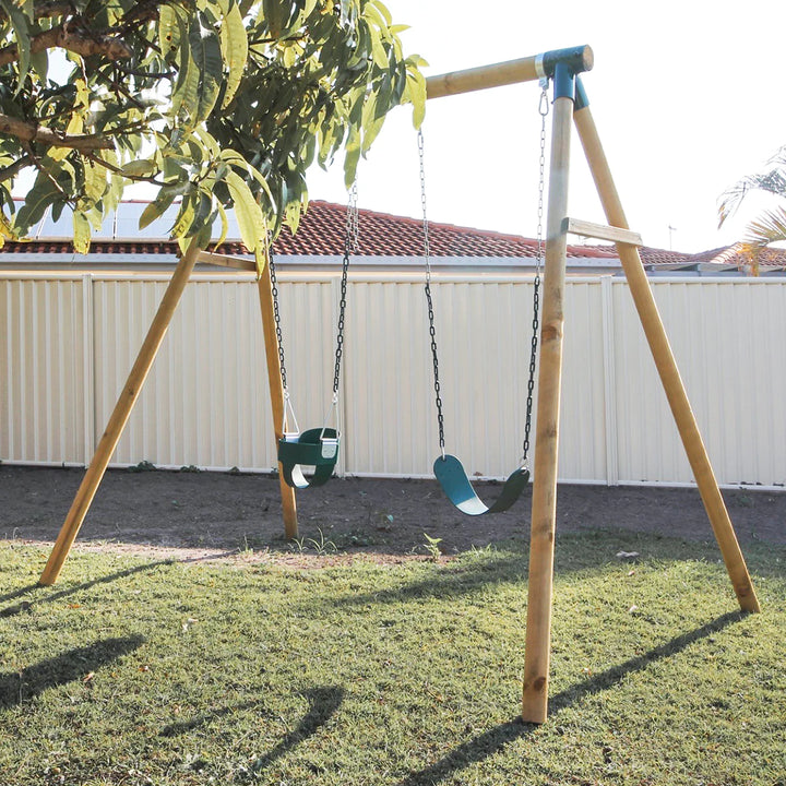 Amber 3 Double Belt Timber Swing Set - Lifespan Kids