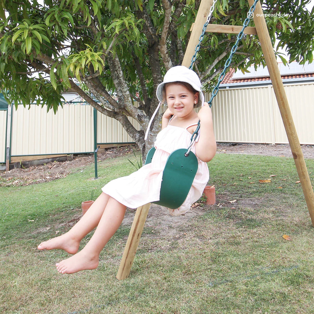 Amber 3 Double Belt Timber Swing Set - Lifespan Kids