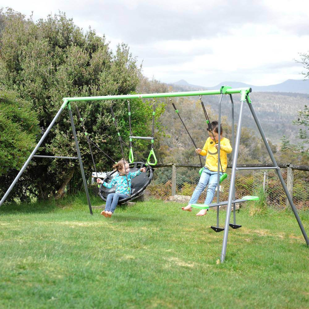 Lynx Metal Swing Set with Slide - Lifespan Kids