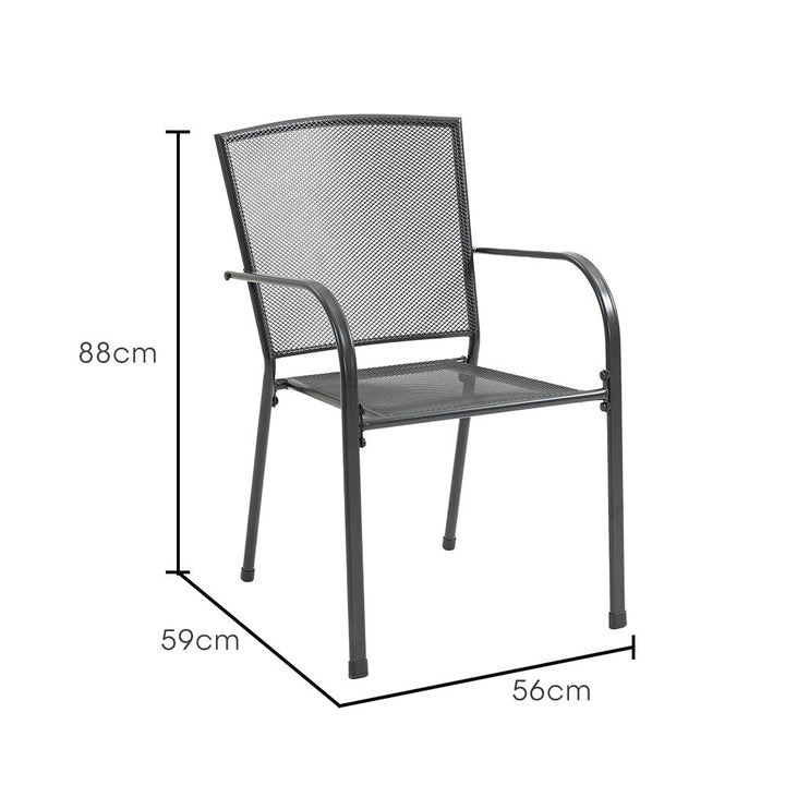 FORTIA 4pc Outdoor Dining Chair Set, for Outside with E-coating