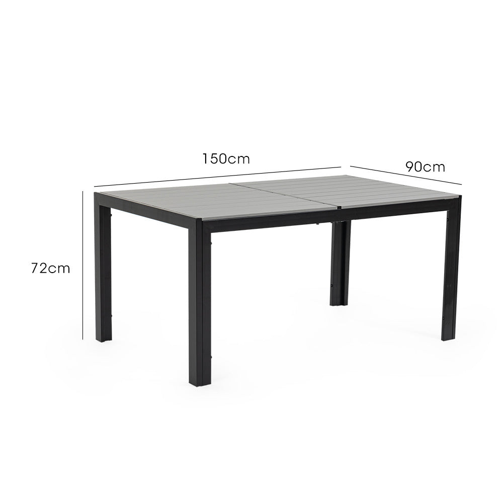 FORTIA 150x90cm Outdoor Dining Table, Rectangular, Furniture for Outside