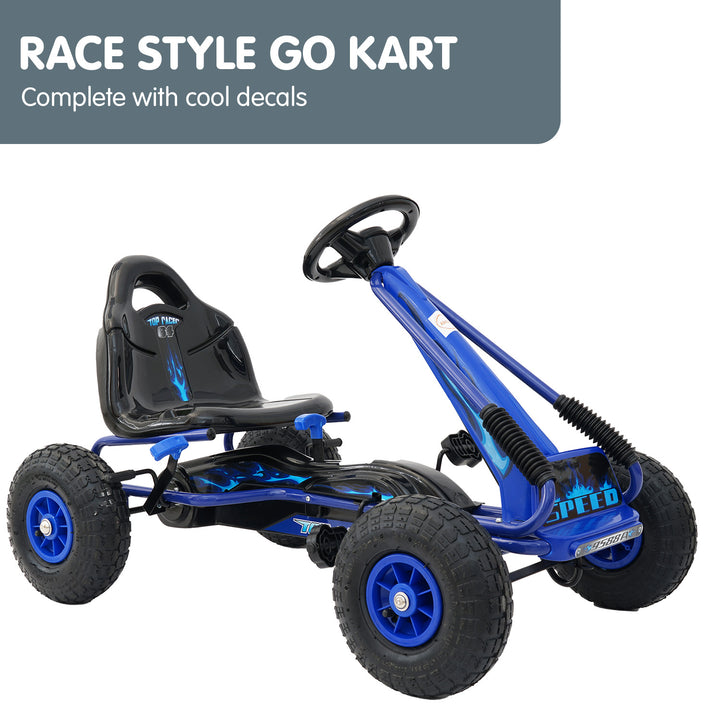 Kahuna G95 Kids Ride On Pedal Go Kart - Blue