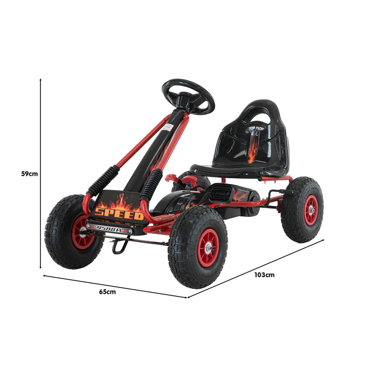 Kahuna G95 Kids Ride On Pedal-Powered Go Kart  - Red