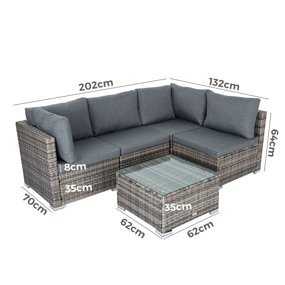 Outdoor Modular Lounge Sofa Bondi -Grey