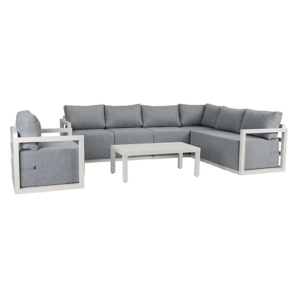 Alfresco 7-Seat Garden Lounge Set – Charcoal Grey